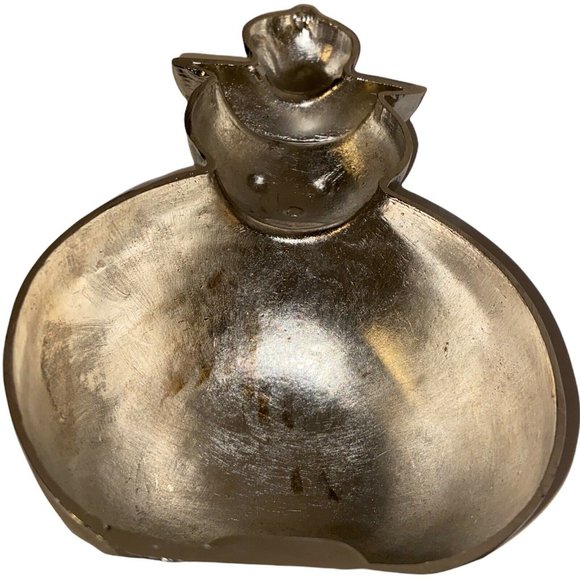 Silver Metal Snowman Christmas Stocking Holder Hanger 7" - Picture 6 of 8